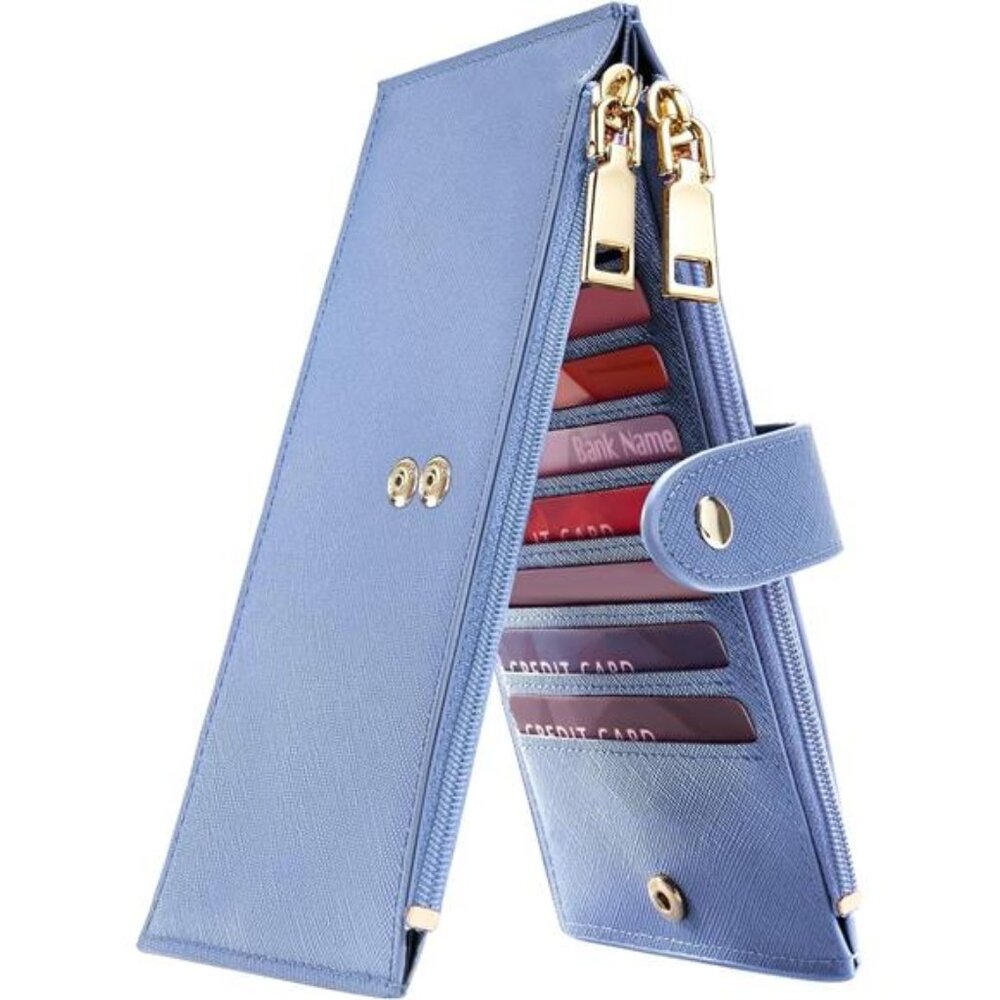 New RFID Wallet Women Large Size Bifold Multi Card Wallet Case